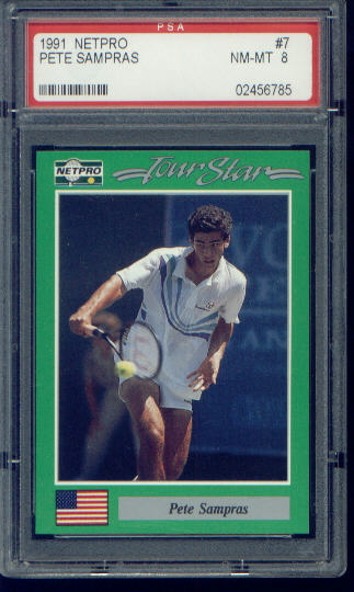 1991 Netpro Tennis Pete Sampras USA PSA 8 